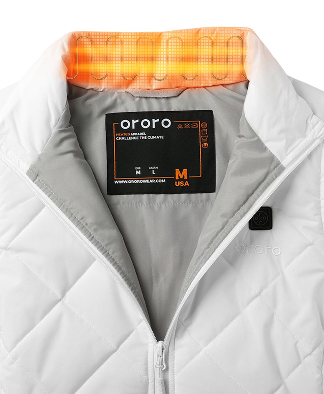 Women Ororo Quilted Heated Vest White | US-596UIKASX