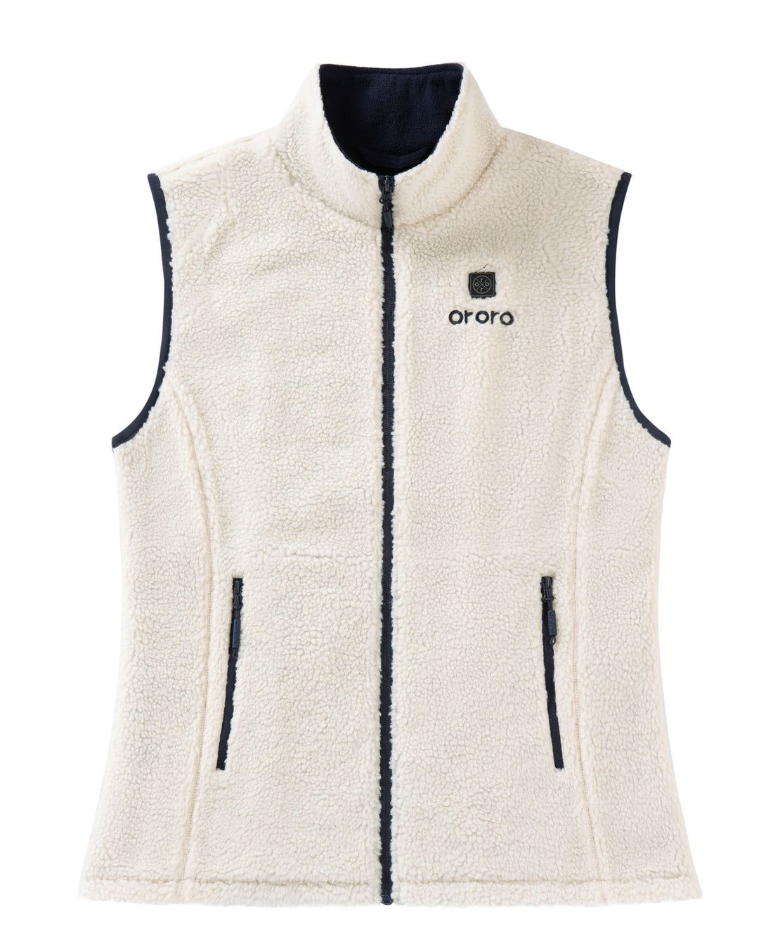 Women Ororo Recycled Fleece Heated Vest Cream | US-780TQDJHE