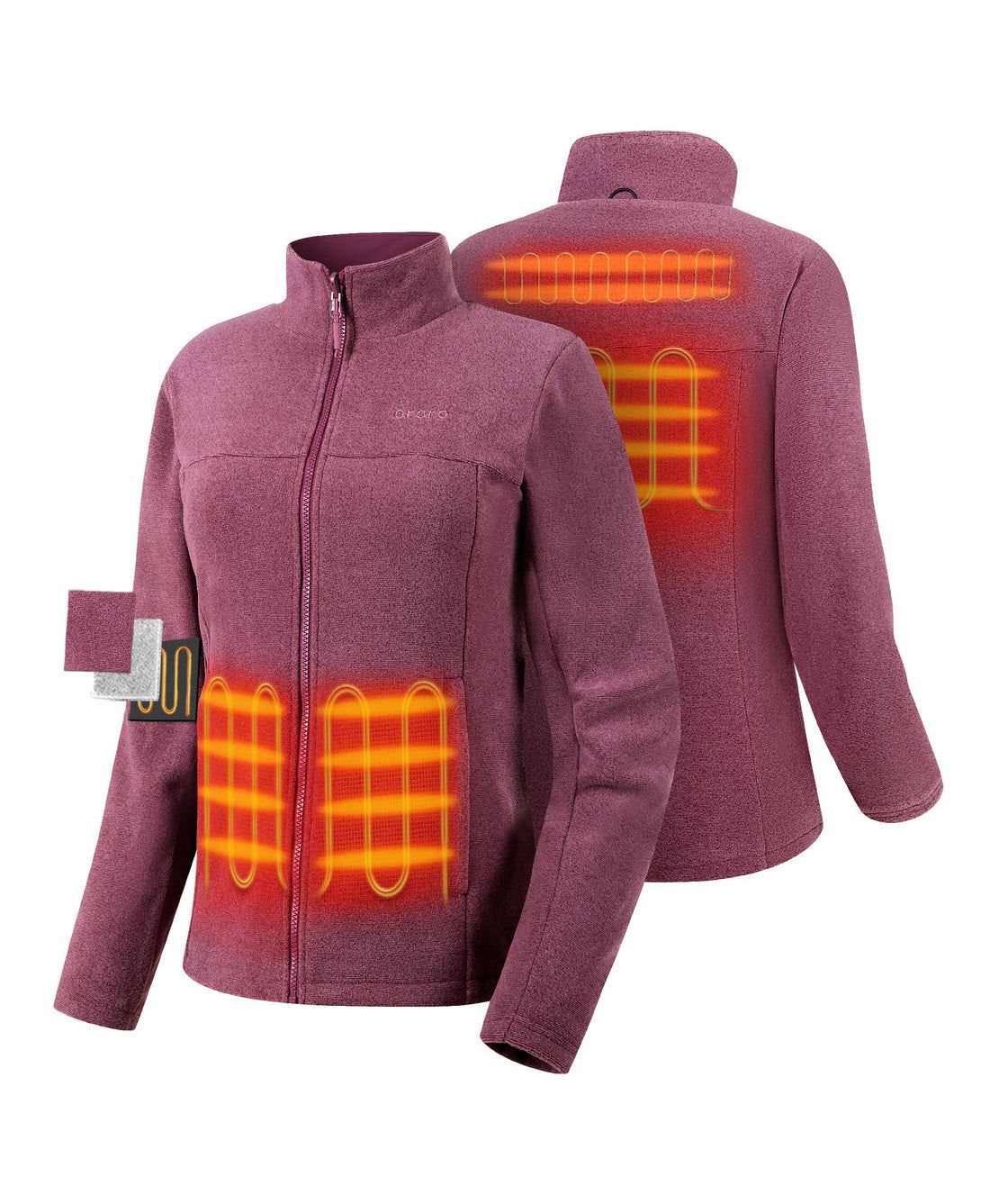 Women Ororo River Ridge 3-in-1 With Fleece Liner Heated Jacket Pink | US-956LDKHNS