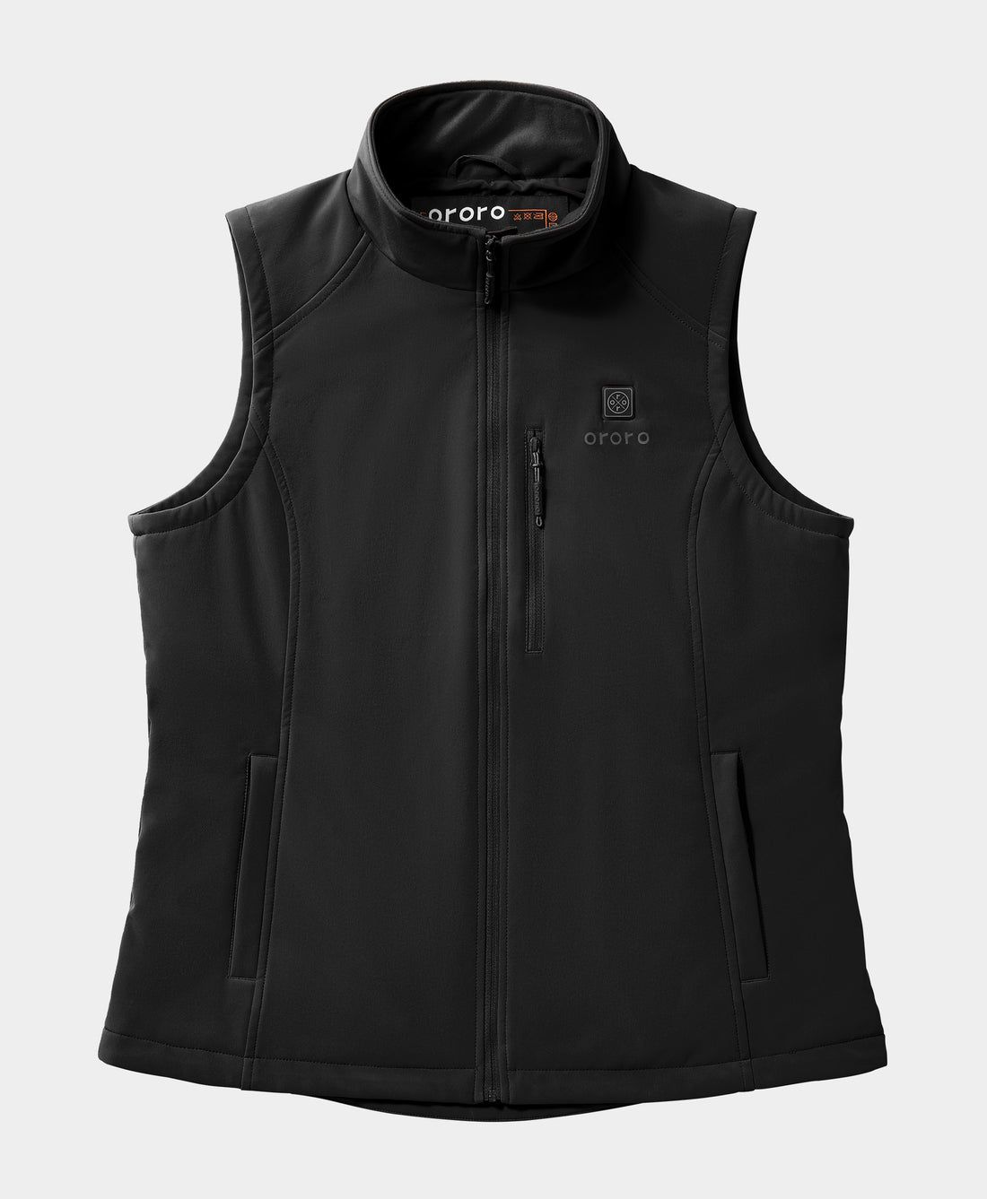 Women Ororo Softshell Heated Vest Black | US-243ZFSNUA