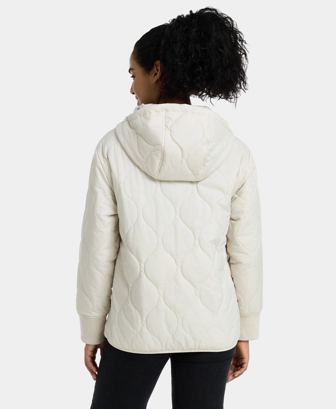 Women Ororo Stargazer Quilted Heated Jacket Cream | US-086ZSNQJB