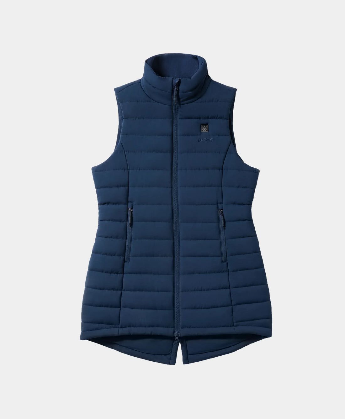 Women Ororo Tribeca Long Puffer Heated Vest Navy | US-257OJUFZM