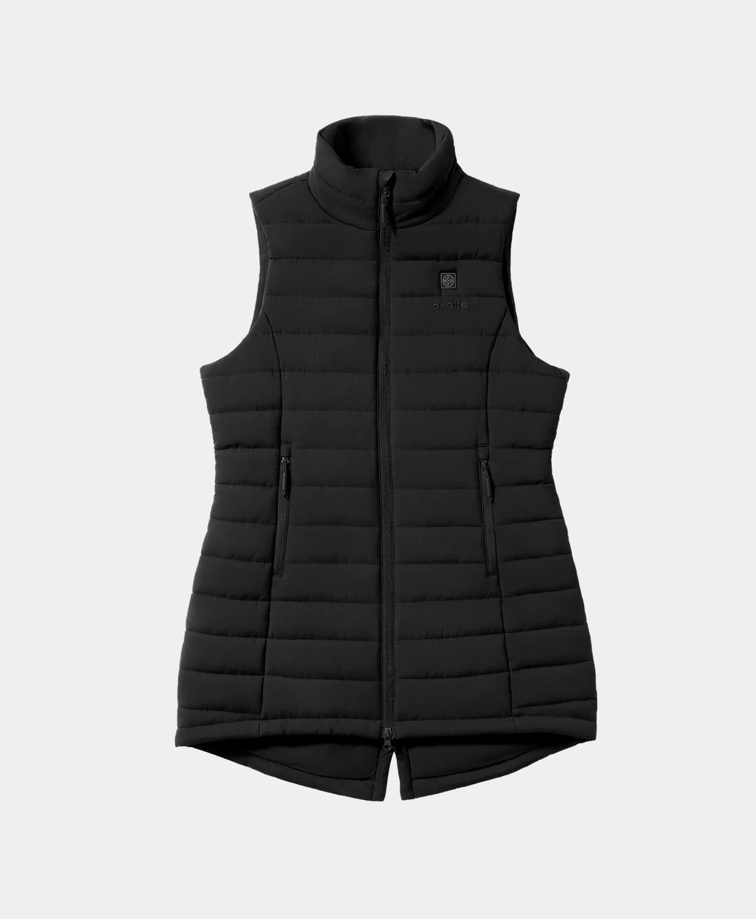 Women Ororo Tribeca Long Puffer Heated Vest Black | US-247IGQODJ