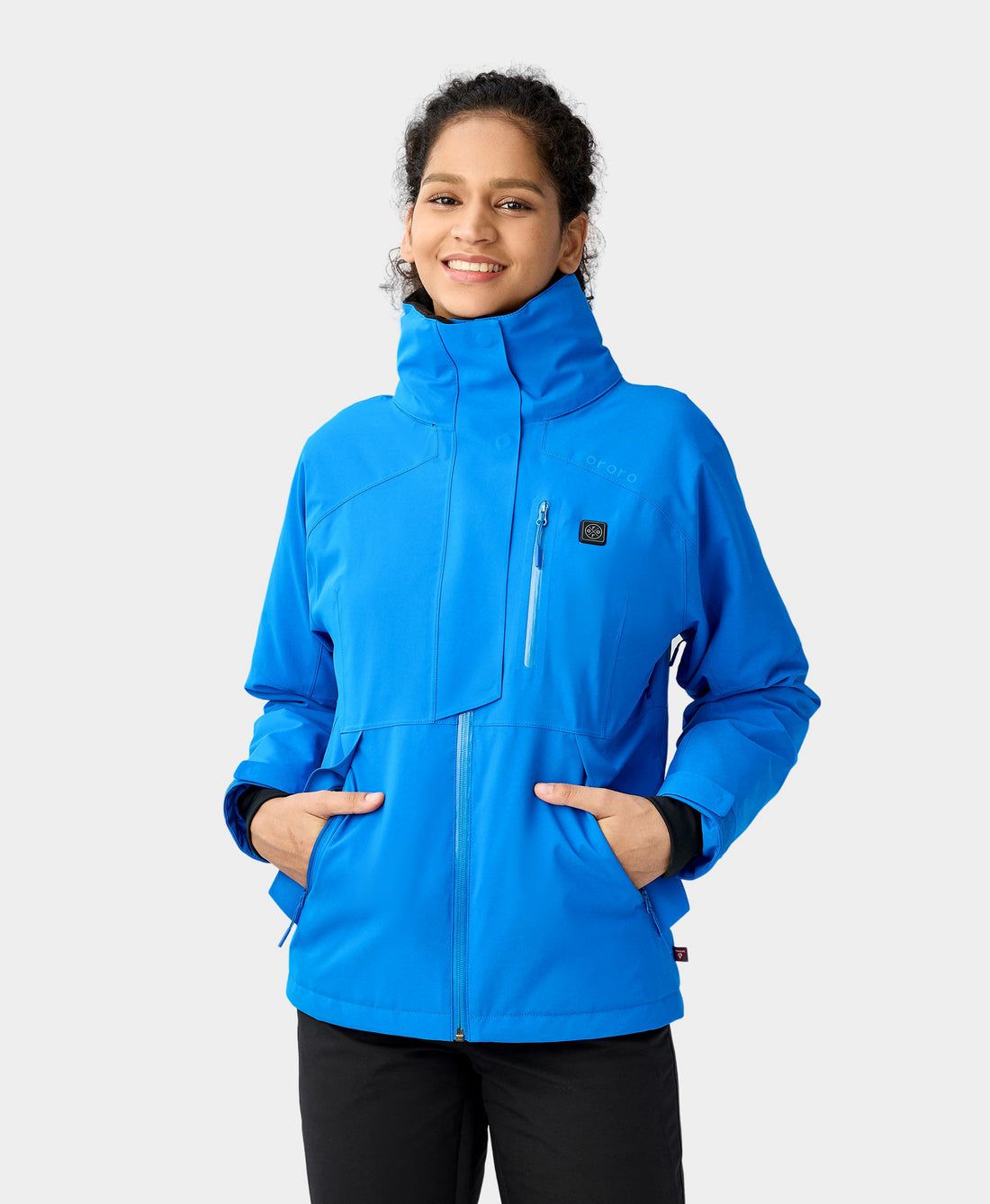 Women Ororo Waterproof Ski Heated Jacket Blue | US-731KGJISF